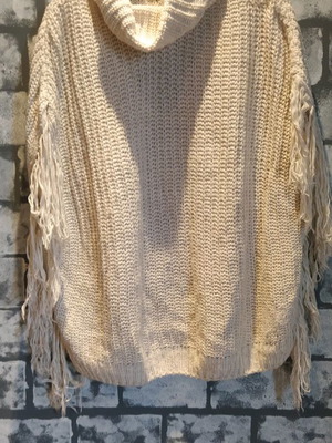 Stradivarius poncho used, beige, size S