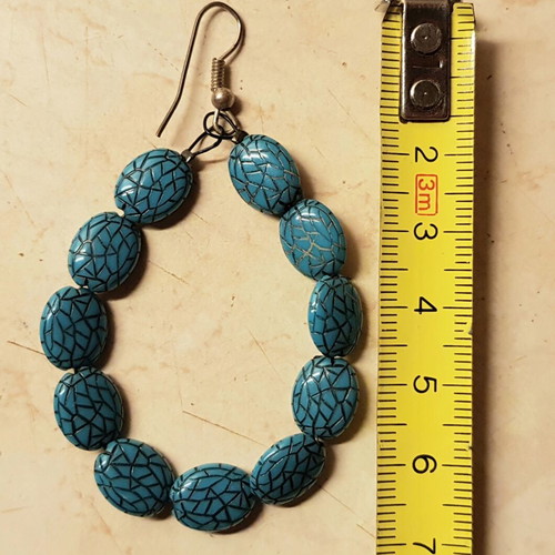 Handmade turquoise dangle earrings new