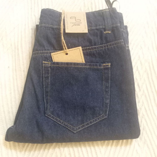 Noobass dark blue straight fit jeans new, size 26