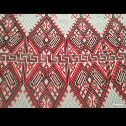 Traditional Greek Woven Tablecloth like new with Minoan design