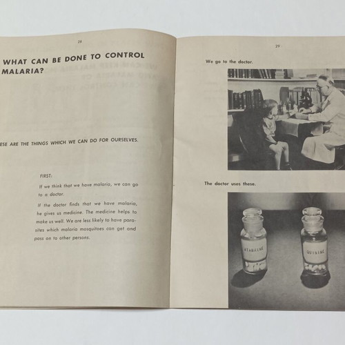 Malaria Control booklet used, 1941 edition