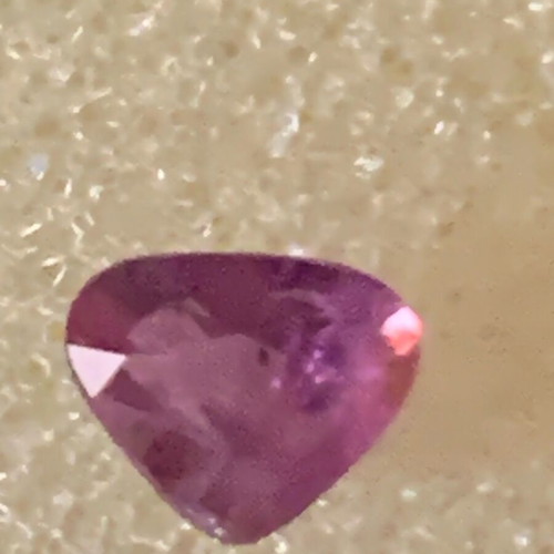 Pinkish purple pear sapphire 0.53 cts natural new