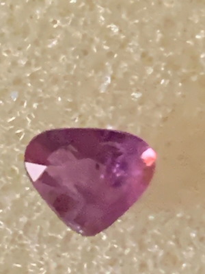 Pinkish purple pear sapphire 0.53 cts natural new