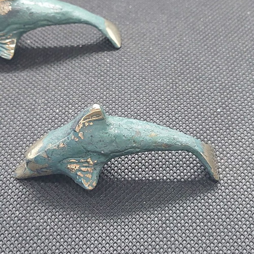 Bronze decorative dolphins new, small handmade pack