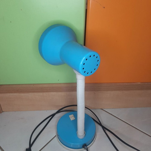 Desk lamp blue used, includes bulb