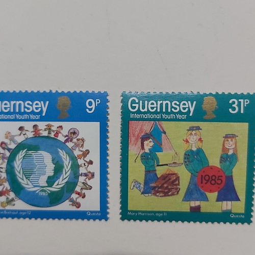 Guernsey Commemorative Stamp Series 1985 International Youth Year mint condition