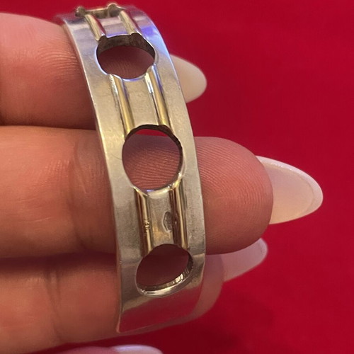Silver gold bracelet 925 750 18k handmade used