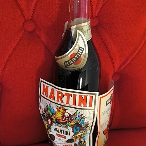 Vintage Martini & Rossi Rosso Vermouth 1969 sealed, used