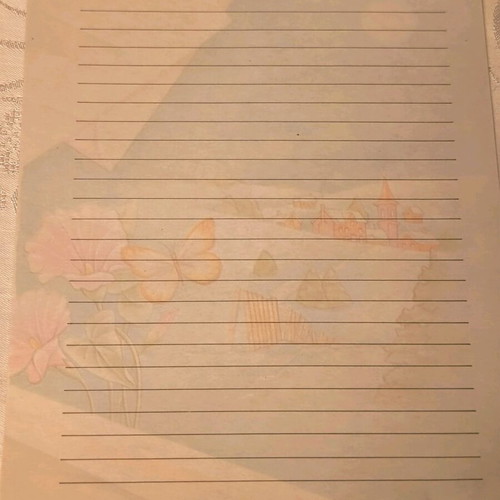Vintage letter glue like new, scented sheet