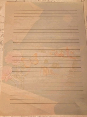 Vintage letter glue like new, scented sheet