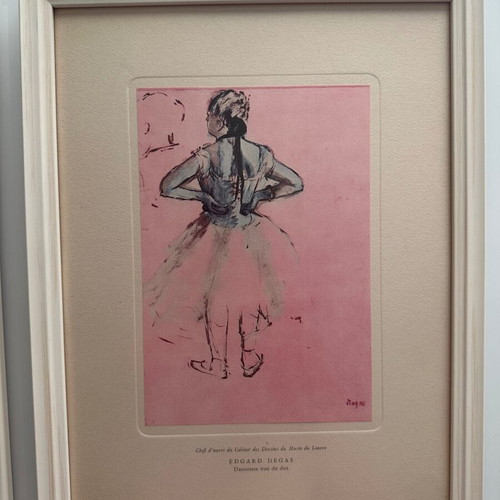 Set of 4 framed artworks by famous painters