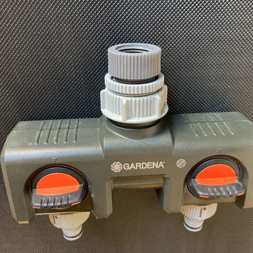 Gardena Frost-Proof Water Distributor Double with Adjustable Flow