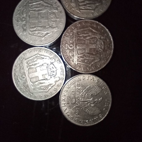 2 Drachmae 1970, 1967, 1966, 1973 like new