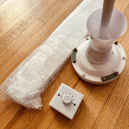 Ceiling fan 140 cm white with 6 speed settings