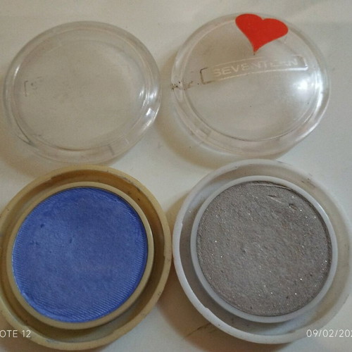 Seventeen eye shadow set like new, blue-purple and gray with glitter