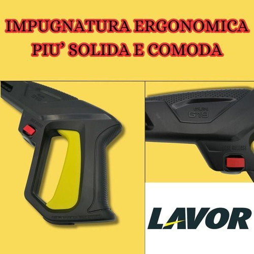 Lavor G'19 pressure washer gun with quick connect, ergonomic