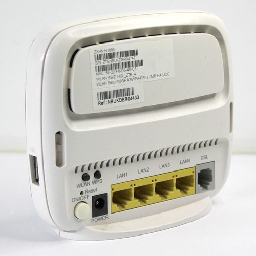Wireless Modem Router ZTE ZXHN H108N used with 4 Ethernet ports