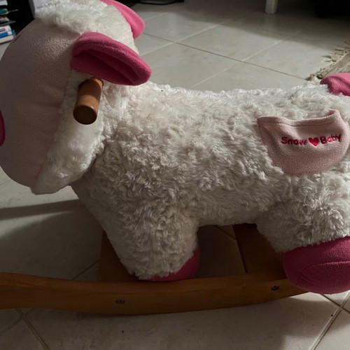 Wooden rocking animal used activity toy