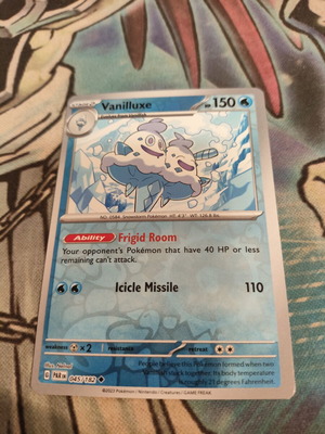 Vanilluxe 045/182 Pokemon card Reverse Holo like new Paradox Rift