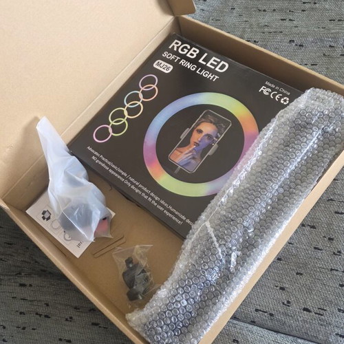 Selfie ring light with USB power