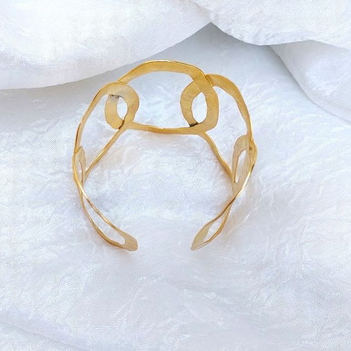 Bracelet cuff type 9 cm, like new, gold-plated brass by BART BIJOUX