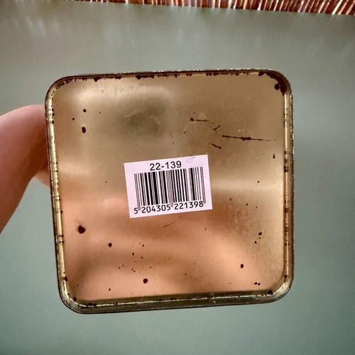 Vintage airtight food tin used