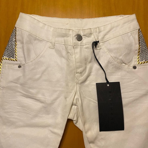 Richmond jeans new, white with silver details, size S