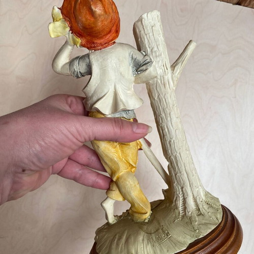Boy Woodcutter Vintage Ceramic Decorative Figurine 24cm Like New