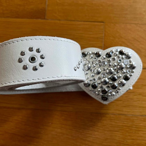Moschino vintage belt white genuine leather like new