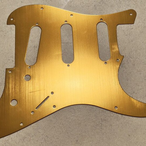 Gold metal Strat pickguard