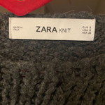 Zara sweater dark grey size s used