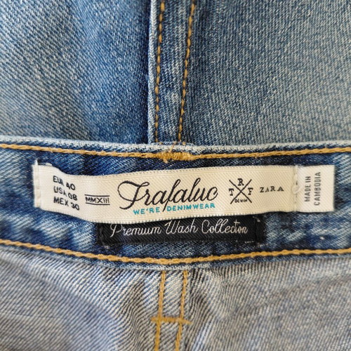 Zara denim shorts, premium wash, blue, size L
