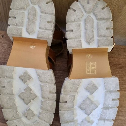 Favela Flatform Sandals No38 Like New Brown Leather