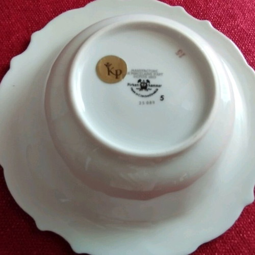 Pirkenhammer vintage bowl like new, gold blue