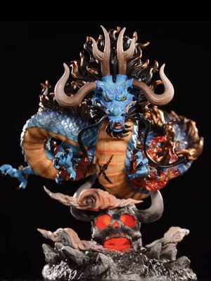 Φιγούρα Αγαλματίδιο Kaido από το One Piece με φωτισμό LED 22cm καινούργιο