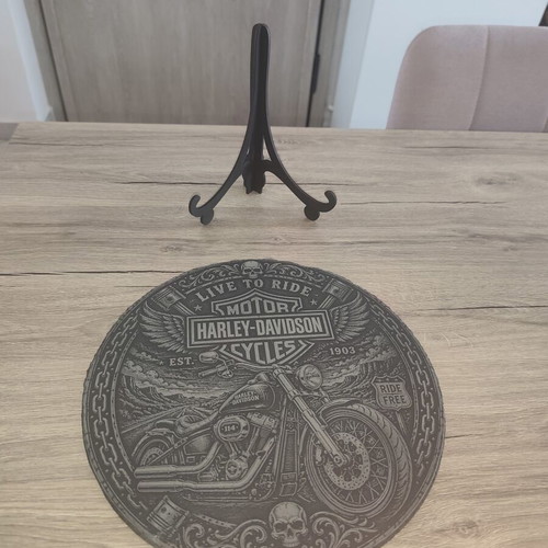 Harley-Davidson decorative slate with base, new