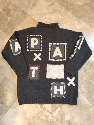 A-bari knitted sweater like new, gray, size M/L
