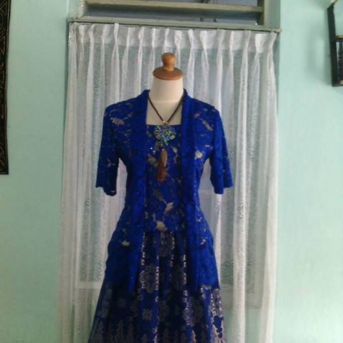 Modern Indonesian Kebaya Party Dress Set new, brocade and batik
