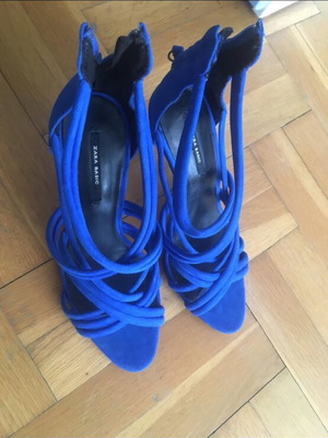 Zara blue high heels size 38 like new