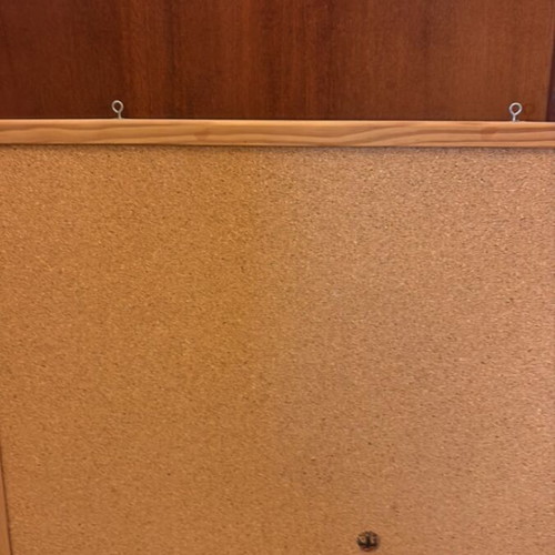 Notice board used with wooden frame