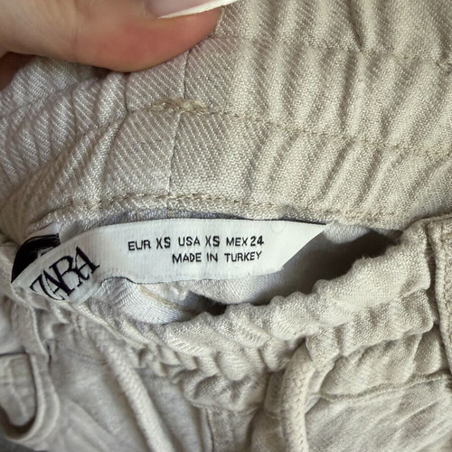 Zara beige linen pants XS like new