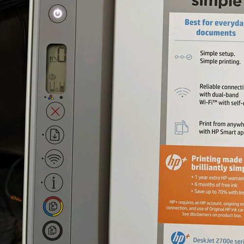 HP DeskJet 2720e printer used with scanner and WiFi