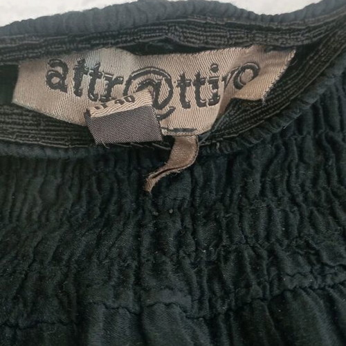 Attrattivo black long skirt, medium size with elastic waist, like new