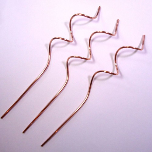 Copper spiral antennas set of 3 for plant growth, new