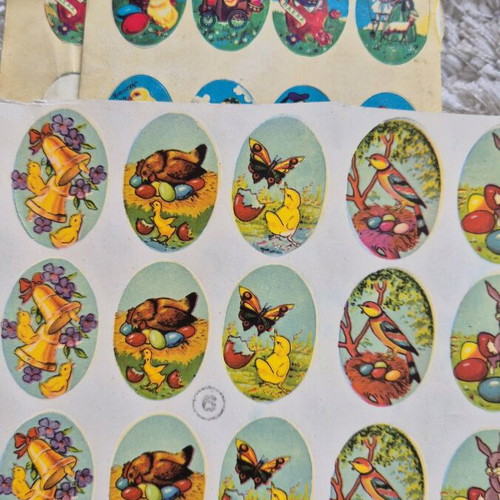 Easter stickers new from the 1970s