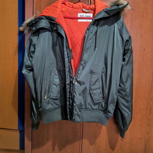 BSB women's jacket like new, size M, khaki with orange lining
