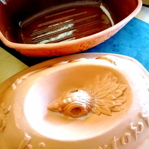 Bio Gastopf clay pot used, natural clay, German