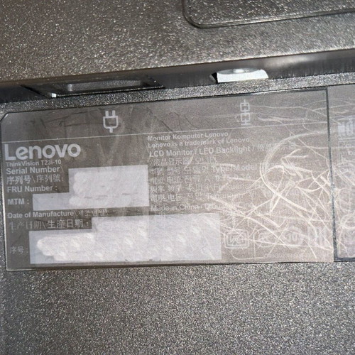 Lenovo ThinkVision T23i-10 23" Full HD monitor used, broken screen for parts