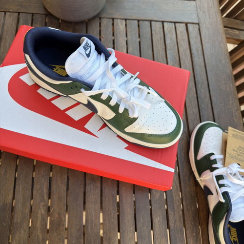 Nike Dunk Low shoes new, blue and green, size 43