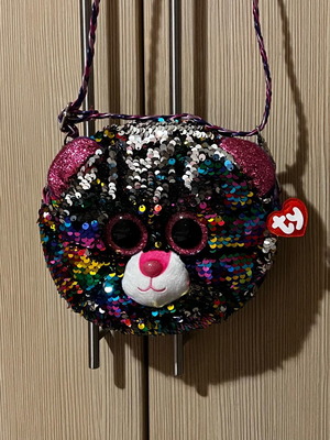 Ty Fashion Sequin χνουδωτό τσαντάκι ώμου γάτα σαν καινούργιο